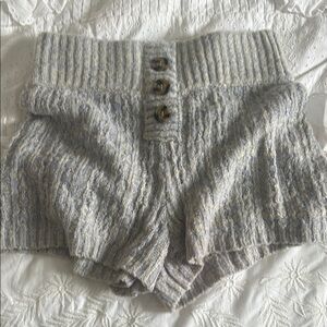 Urban Outfitters Gray High Waist Knit Shorts